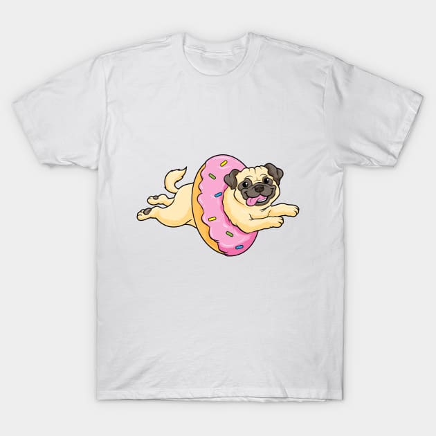 Flying dog in a delicious donat T-Shirt by Markus Schnabel